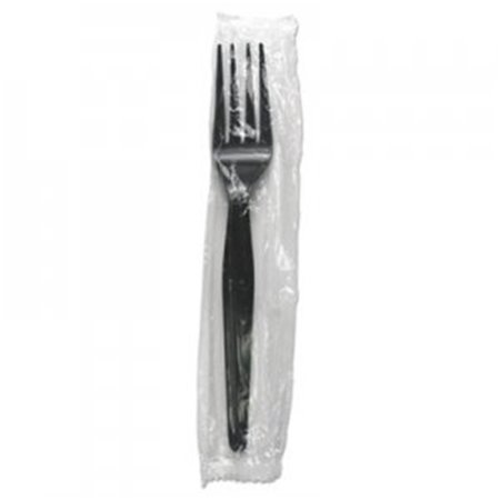 RAZOREDGE BWK Heavyweight Wrapped Polystyrene Cutlery Fork, Black RA2491556